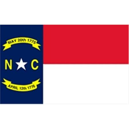SS COLLECTIBLES 2 ft. X 3 ft. Nyl-Glo North Carolina Flag SS3329638